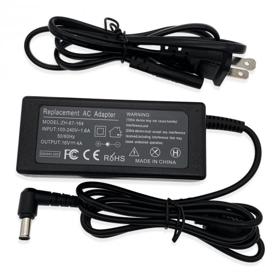 Replacement Power Supply for Sony Vaio VGP-AC16V8 PCGA-AC16V8 PCGA-AC16V6 - AC Adapter Charger