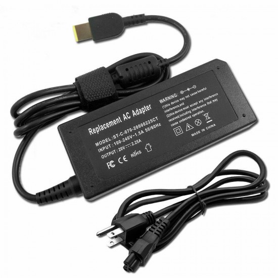 AC Adapter Charger Power Cord for Lenovo ADLX45NCC3A IdeaPad S210 ThinkPad X240 - Replacement Laptop Power Supply