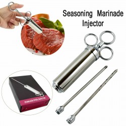 Stainless Steel Meat Injector for CookingFlavor Syringe for Meat Marinade