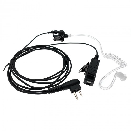 2-Wire Surveillance Earphone Headset with Microphone for Motorola GP CP Radios