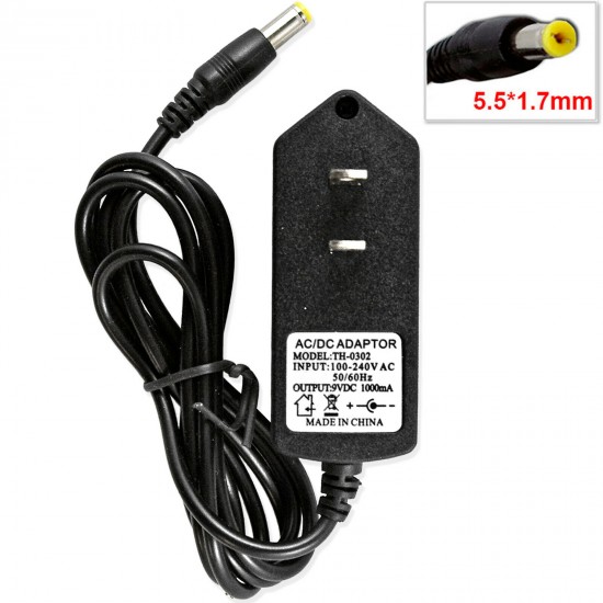 Compatible 9V 1A AC/DC Power Adapter Charger for Casio CTK-401 CTK-150 CTK-120, WTAD5 AD5