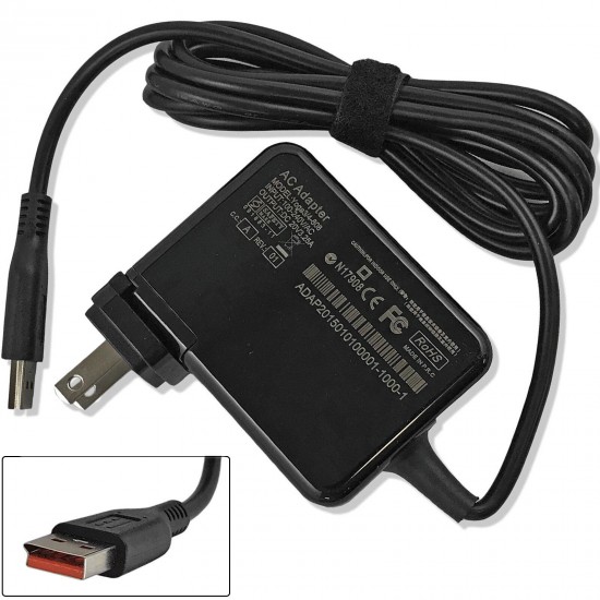 65W Power Adapter for Lenovo Yoga 900s-12ISK, 700-11ISK Laptops