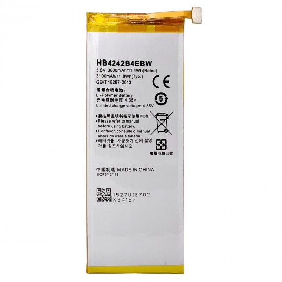 Replacement Battery for AT&T Huawei Ascend XT H1611 (3000mAh, 3.8V)