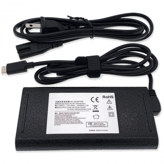 Replacement Power Supply for Dell Inspiron Chromebook 14 7486 P94G 2-in-1 Laptop with USB-C Connection