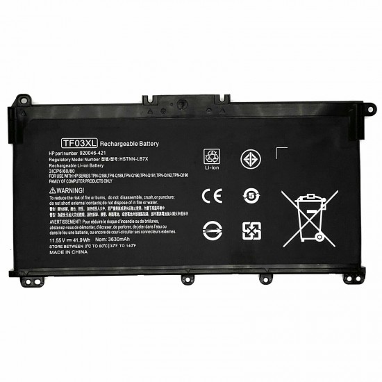 Battery for HP Pavilion 15-CC023CL 15-CC563ST TPN-Q192 TPN-Q196 TF03041XL 11.55V