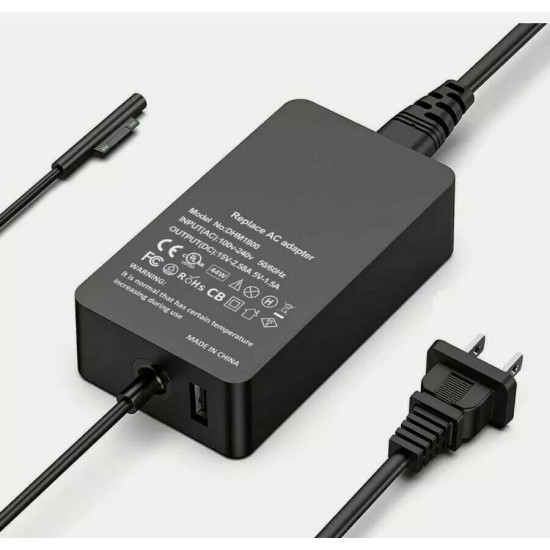 Surface Pro Charger, 44W 15V 2.58A Power Supply for Surface Pro 3/4/5/6/7 Laptop