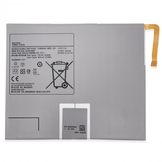 8000mAh Lithium-ion Battery Replacement for Samsung SM-T978U SM-T870NDBEXAR SM-T870NZKFXAR