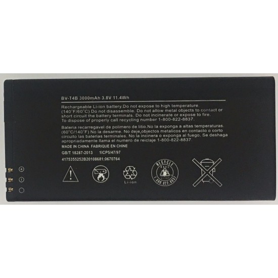 Replacement Battery For Microsoft Lumia 640 XL BV-T4B AT&T RM-1063 3000mAh