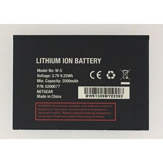 Replacement Battery For Netgear AirCard AT&T Unite-344B W-5 W5 2500mAh