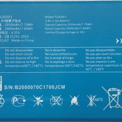 Replacement Battery For Alcatel IdealXcite / CAMEOX 5044R TLi020F1 2050mAh