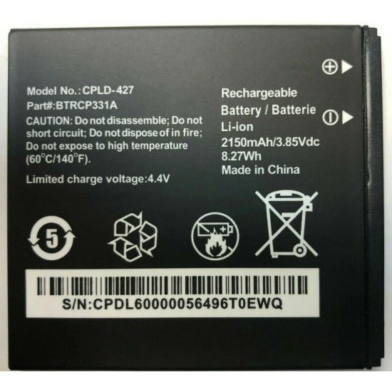 Replacement Battery For Coolpad Surf By T-Mobile CP331A CPLD-427 2150mAh