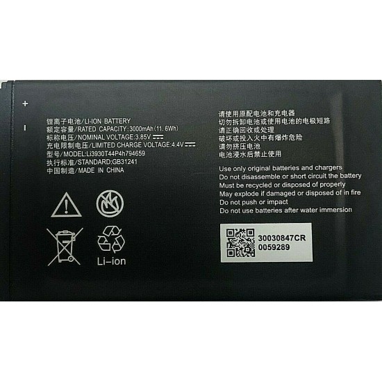 Replacement Battery For ZTE MF985 AT&T Velocity 2 Hotspot Li3930T44P4h794659 3000mAh