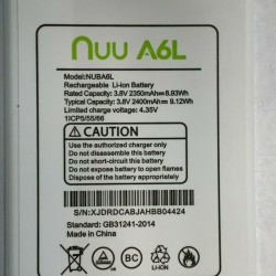 Replacement Battery For NUU Mobile A6L NUBA6L 2400mAh