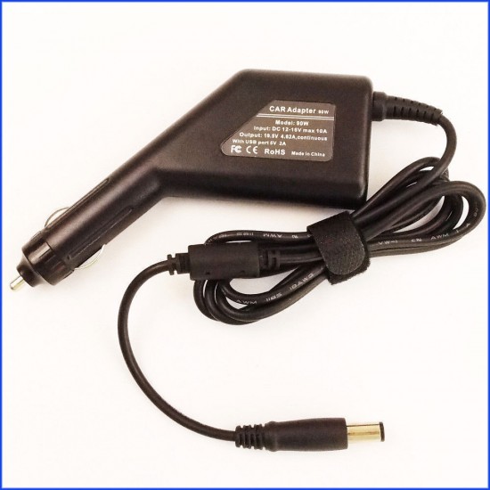 Laptop DC Adapter Car Charger + USB for Dell Latitude E5410 E7240 E5540 E6530