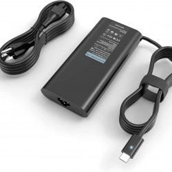 Black 130W USB C Laptop Power Adapter for Dell XPS and Precision Series