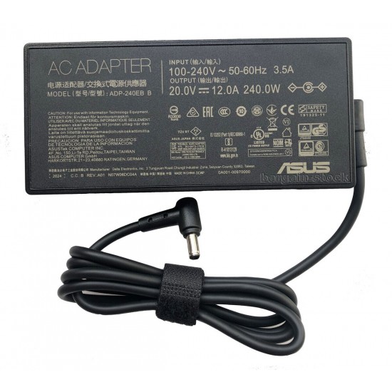 240W AC Adapter Charger For ASUS ROG Zephyrus M16 GU603ZX-XS97 20V 12A PowerCord