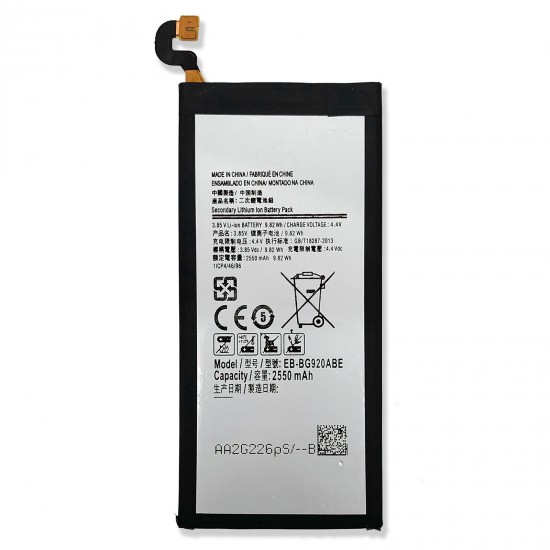 Compatible Replacement Battery for Samsung Galaxy S6 SM-G920W8 SM-920F SM-G920R4 SM-G920R6 (2500mAh)