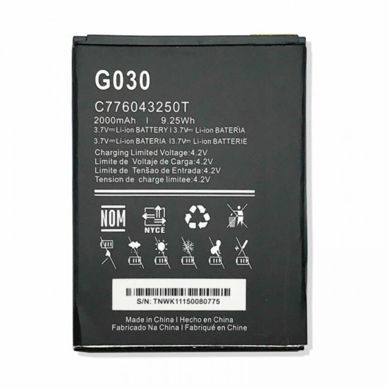 2500mAh 3.7V Battery for Blu Dash X LTE D0010U D0010UU C776043250T