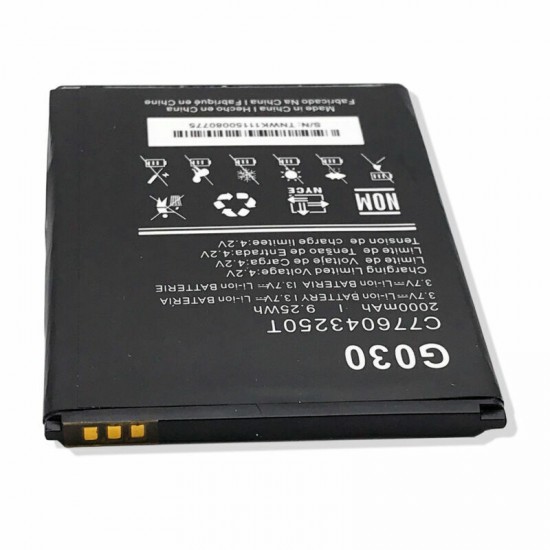 2500mAh 3.7V Battery for Blu Dash X LTE D0010U D0010UU C776043250T