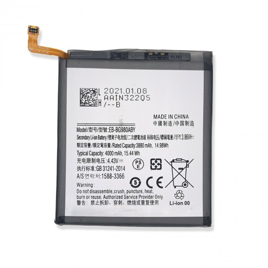 Samsung Galaxy S20 G980/S20 5G G981 EB-BG980ABY 4000mAh Replacement Battery