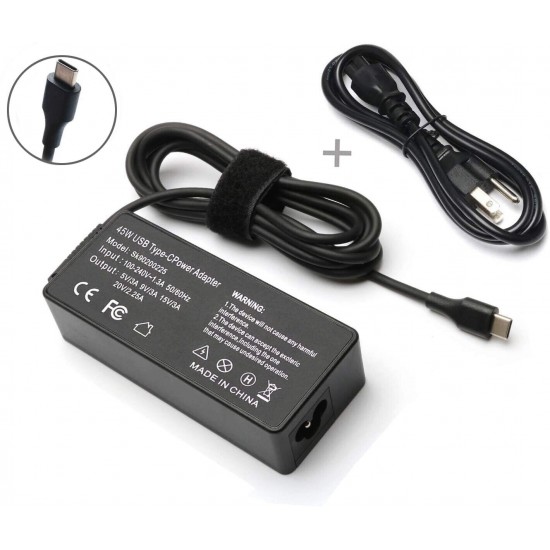 AC Adapter For Lenovo Chromebook C340-11 Type 81TA 81TA0010US Charger Power Cord