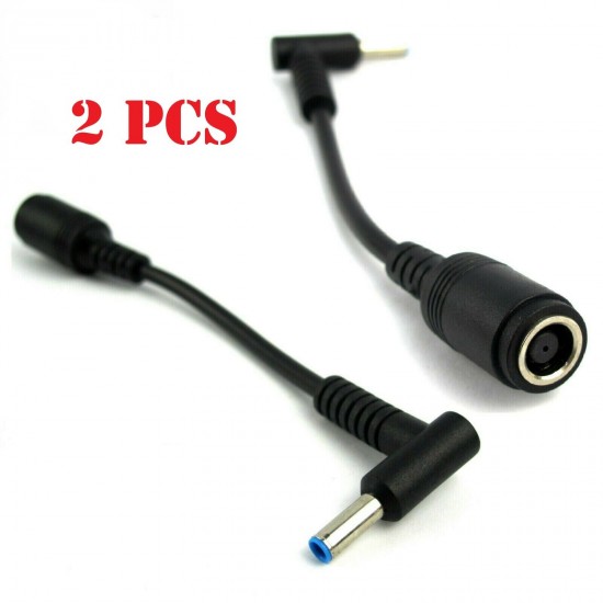 2x DC Power Charger Converter Adapter Cable 7.4mm5.0mm to 4.5mm3.0mm For HP Dell