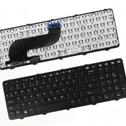 Keyboard with frame No Pointer US For HP Probook 650 G1 655 G1 738697-001