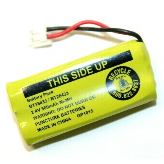 Battery Pack 2.4V 500mAh Ni-MH For Vtech BT18433 / BT28433 Cordless Phone