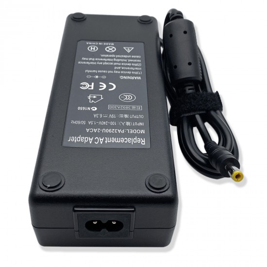 120W Power Supply for Gateway Laptop Models M520S, MS2252, MX7340, NX860S, NX860X, P-7800 - ADP-120ZB Compatible