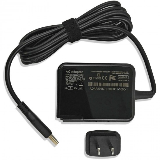 AC Adapter Charger for Lenovo Yoga 900-13ISK2 13.3 Laptop Power Supply