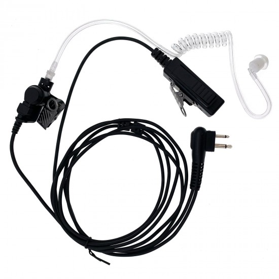 2 WIRE SURVEILLANCE MIC EARPIECE FOR MOTOROLA CP200 PR400 CLS HYT RADIO HEADSET