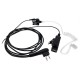 2 WIRE SURVEILLANCE MIC EARPIECE FOR MOTOROLA CP200 PR400 CLS HYT RADIO HEADSET