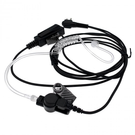 2 WIRE SURVEILLANCE MIC EARPIECE FOR MOTOROLA CP200 PR400 CLS HYT RADIO HEADSET