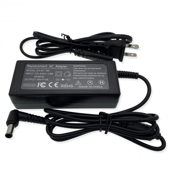 16V AC Power Charger for Fujitsu LifeBook e350 e351 e360 e362 e370 e390 - Compatible Laptop Adapter