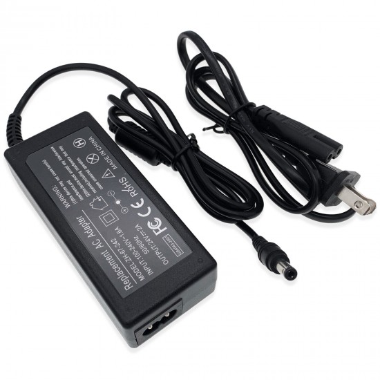 24V 2A AC DC Power Supply Adapter for LCD Monitor Printer 5.5mm Tip - Charger Cord