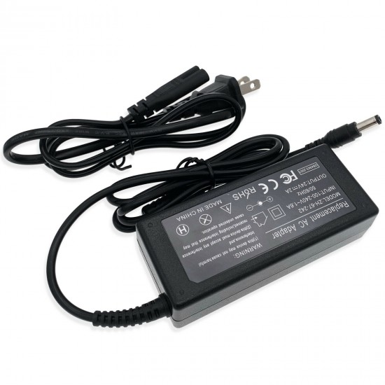 24V 2A AC DC Power Supply Adapter for LCD Monitor Printer 5.5mm Tip - Charger Cord