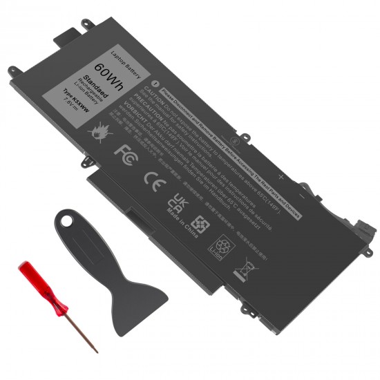 60Wh 7.6V Laptop Battery for Dell Latitude 7000 7390 2-in-1 XPWYP VT8T1 TC3D8 RWV9Y PDG03 N018L7390132n1EMEA N017L7390132n1EMEA M3TWX K1DXK JP74J H1M58 G5NNH G3D99 FXN07 8CPV9 6Y9TV 62N73 3MX0H 1TJ4H