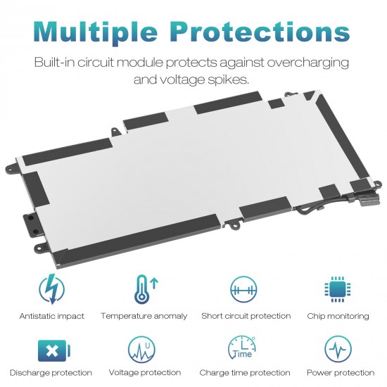 60Wh 7.6V Laptop Battery for Dell Latitude 7000 7390 2-in-1 XPWYP VT8T1 TC3D8 RWV9Y PDG03 N018L7390132n1EMEA N017L7390132n1EMEA M3TWX K1DXK JP74J H1M58 G5NNH G3D99 FXN07 8CPV9 6Y9TV 62N73 3MX0H 1TJ4H