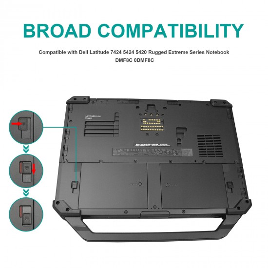 51Wh 11.4V Laptop Battery for Dell Latitude Rugged 5420 XCTOL5420BRUS XCTOL542014MMCLA XCTOL542014EMEA 6YNGK 5420-4623 1R73K