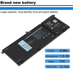 53Wh 15V Laptop Battery for Dell Inspiron 7000 7306 N27306EJTZH MXXYD MKTN27306EMZPH MKTN27306EMZOH INS 13MF PRO-D8905TB INS 13MF PRO-D8705TB INS 13MF PRO-D8505TB I7306-5934SLV-PUS D1XK9 CN70608SC