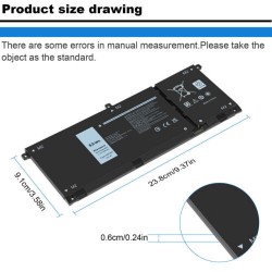 53Wh 15V Laptop Battery for Dell Inspiron 7000 7306 N27306EJTZH MXXYD MKTN27306EMZPH MKTN27306EMZOH INS 13MF PRO-D8905TB INS 13MF PRO-D8705TB INS 13MF PRO-D8505TB I7306-5934SLV-PUS D1XK9 CN70608SC