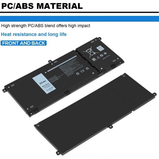 53Wh 15V Laptop Battery for Dell Vostro 5000 5501 VOSTRO 15-5501-D1625D SMV75005501F08PH2TJP S5104VN5501BTS01_2101 P9NMK P54V9 NV9V5 N7500VN5501EMEA01UR N7500VN5501EMEA01U N7500VN5501EMEA01R