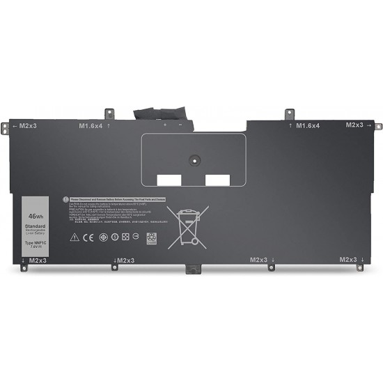 46Wh 7.6V Laptop Battery for Dell Xps 13 9365 9365FI5WA2 9365-9450 9365-9180 9365-9173 9365-5063 9365-4544 9365-4537 9365-4085 9365-4061 9365-3606 9365-2523 9365-1493 9365-1486 9365-1479 9365-1462