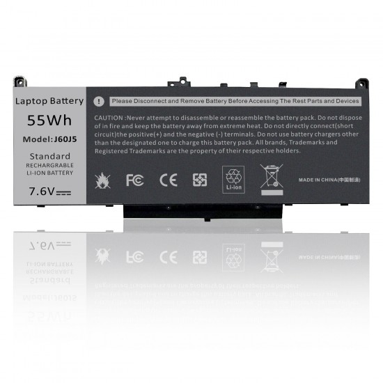 55Wh 7.6V Laptop Battery for Dell Latitude 7000 E7470 E7470I5-6300U8G256SSD14FHDW10P E7470I5-6300U8G180SSD14FHDW10P E7470-HU-SB1-REFURBISHED E7470-HU-SB1 E7470-FR-SB2-REFURBISHED