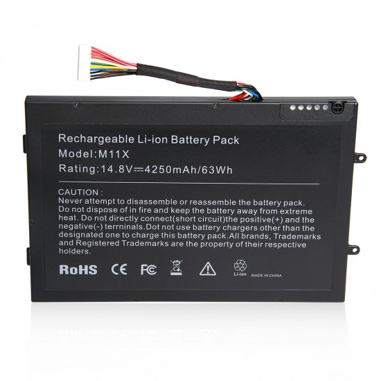 Battery for Dell Alienware R1 R2 M11x M14x P06T PT6V8 KR-08P6X6 T7YJR