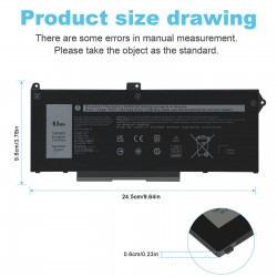 63Wh 15.2V Laptop Battery for Dell Precision 3000 3560 YCRJT Y4DD1 XGWNC XCTOP3560EMEA_VI XCTOP356015US_VIVP